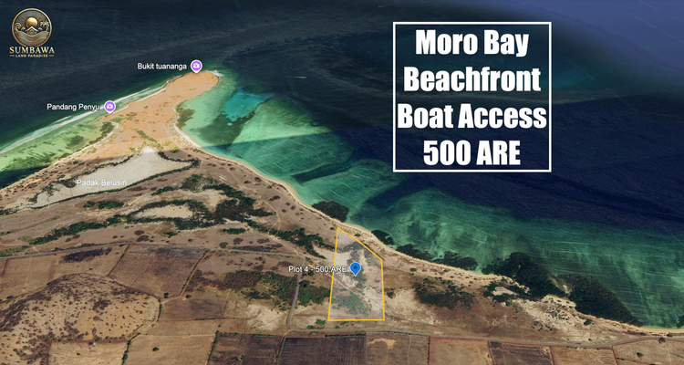 Plot 4 - Kertasari - Moro Bay - Beachfront/ Boat Access - 500 ARE