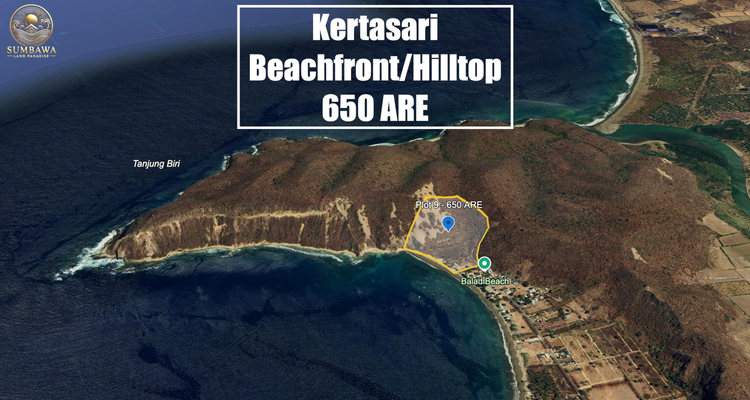 Plot 9 - South Kertasari - Beachfront/Hilltop - 650 ARE